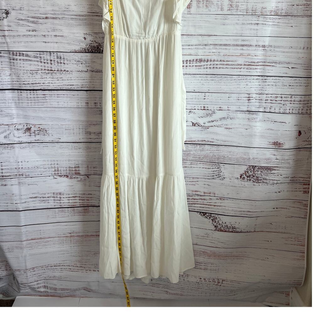 Lulu’s Womens Breezy Sunset Tie Back Ruffled Maxi Dress Size Medium - Picture 9 of 13